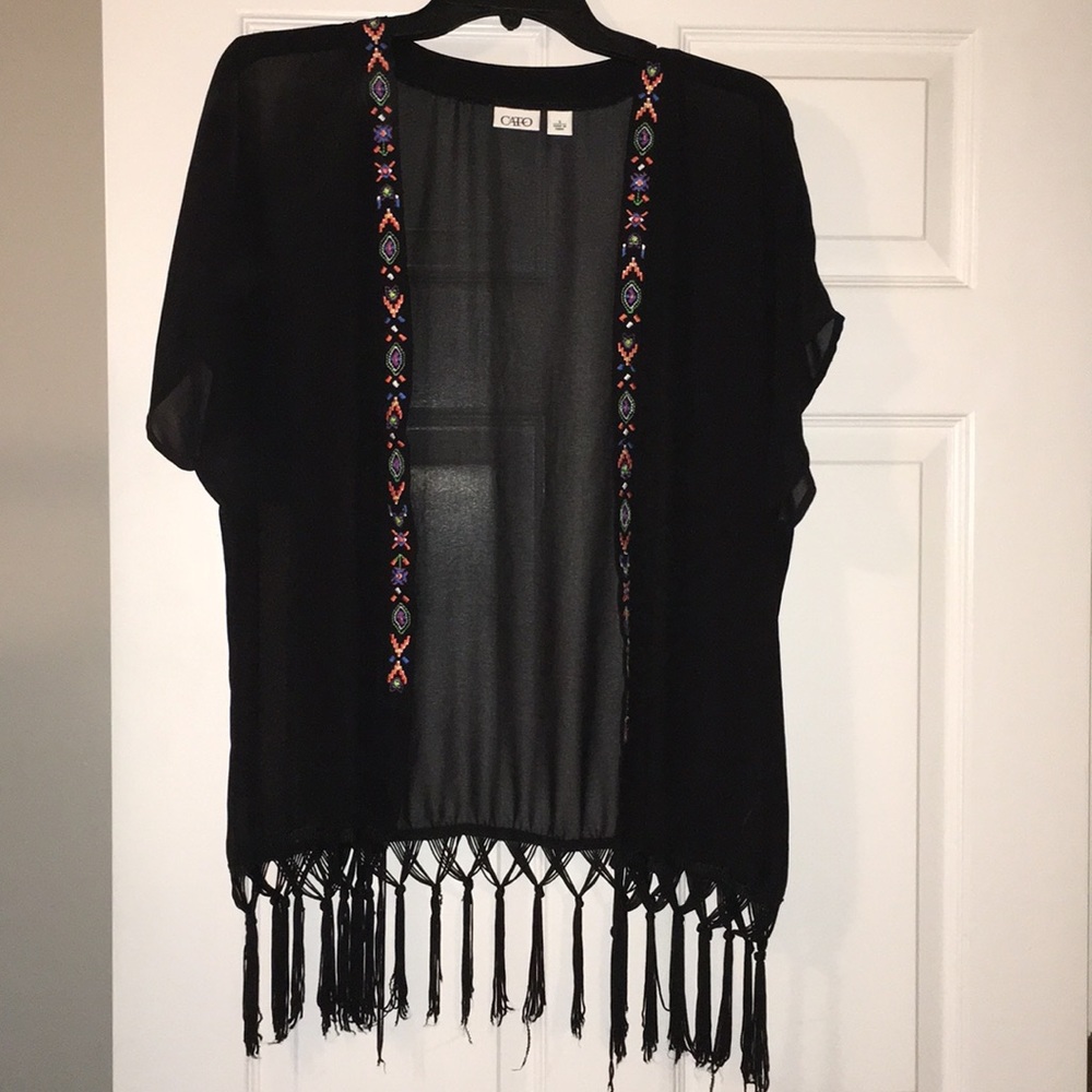 Sheer Black Kimono
